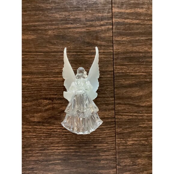 Angel Figurine With Frosted Wings  6” Acrylic Christmas Accent Decor - Picture 6 of 6